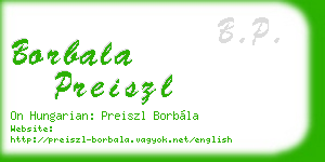 borbala preiszl business card